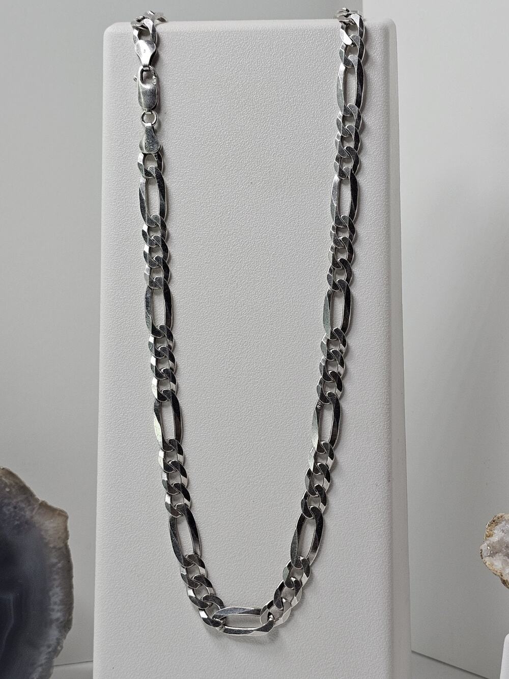 Vintage Solid 925 Sterling Silver Italian Figaro Chain 20"